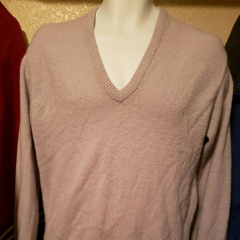 Vintage Lord Jeff 100% Dupont Orlon Men’s Powdery Purple Cardigan Sweater Size L